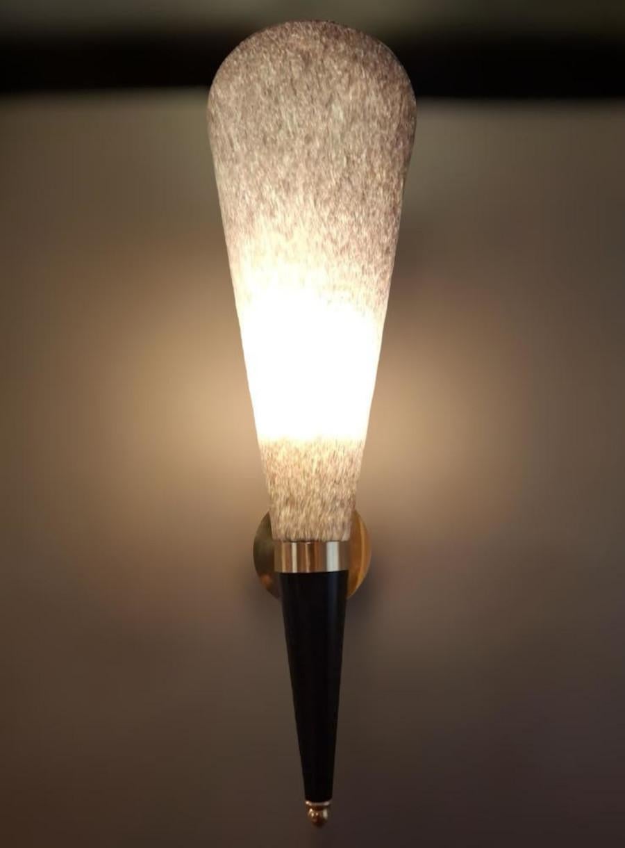 Laiton Applique torchère violet foncé en vente