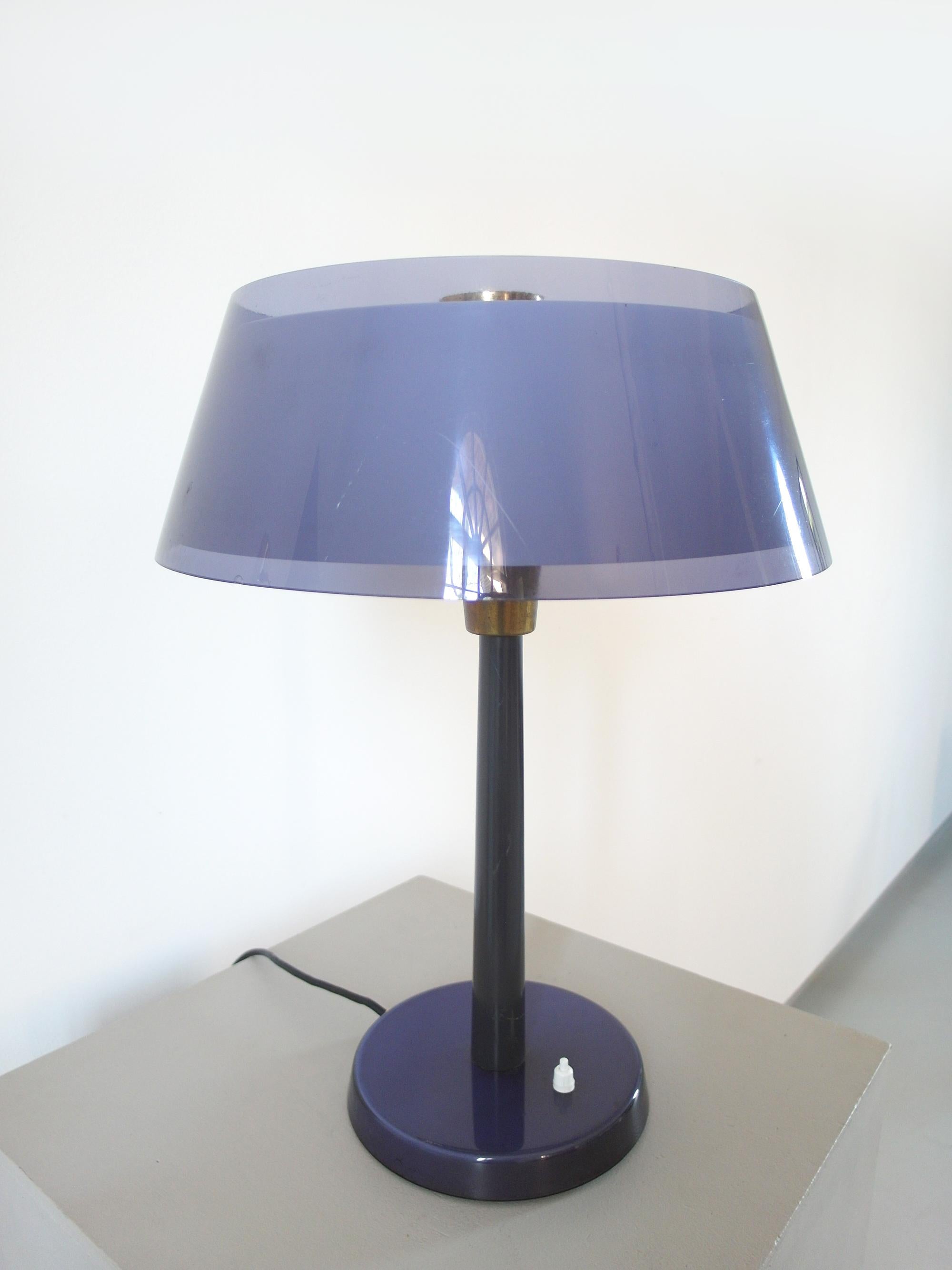 Purple Tuomas Table Light in by Yki Nummi for Stockmann-Orno, Finland, 1950s For Sale 6