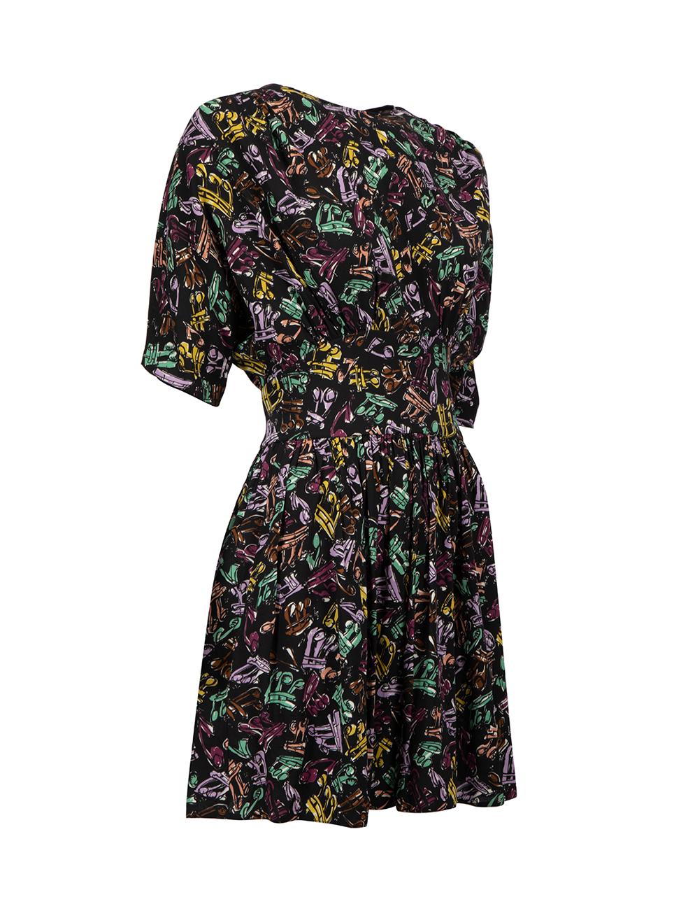 CONDITION is Very good. Hardly any visible wear to dress is evident on this used Miu Miu designer resale item.



Details


Black / Multicoloured 

Viscose

Mini dress

Multicoloured musical notes print

Round neckline

1/2 Length sleeves

2x Side