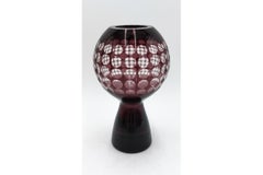 Purple Vase by Marita Voigt, Harzkristall Derenburg, Germany, 1970s