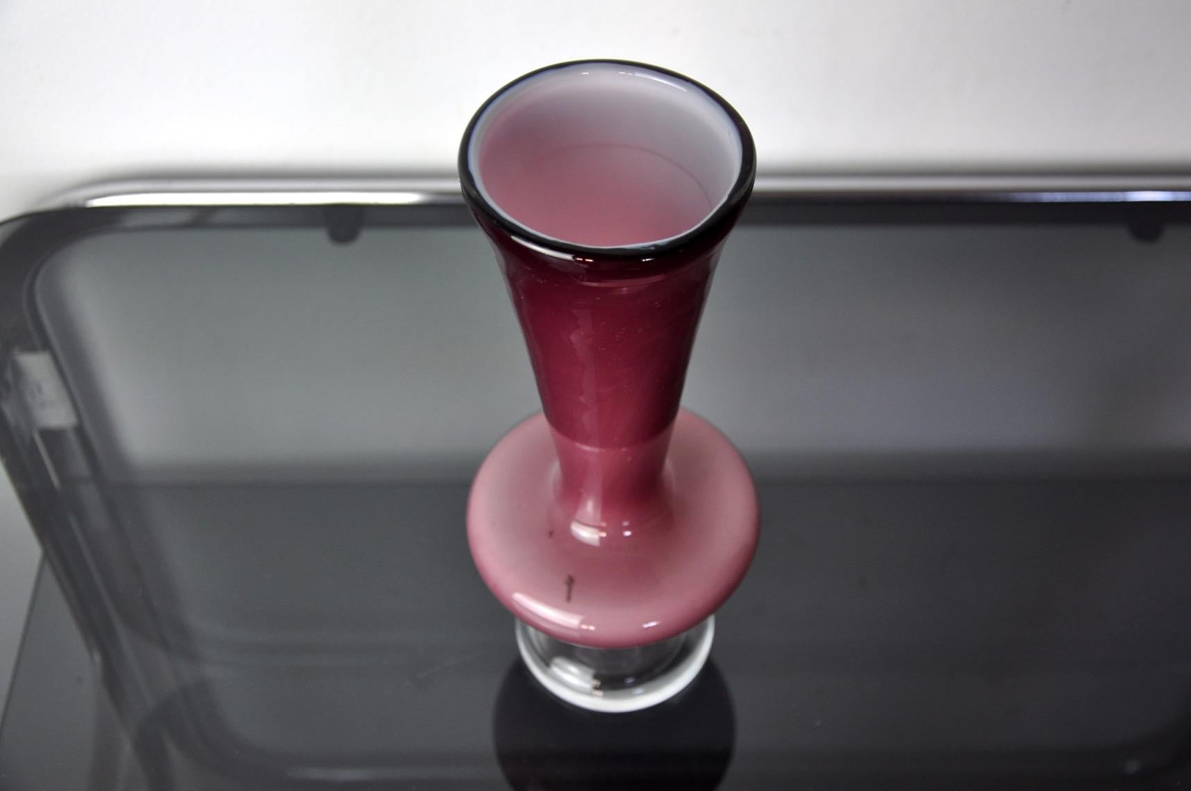 Purple Vase in Murano Glass, Italy, 1980 For Sale 2