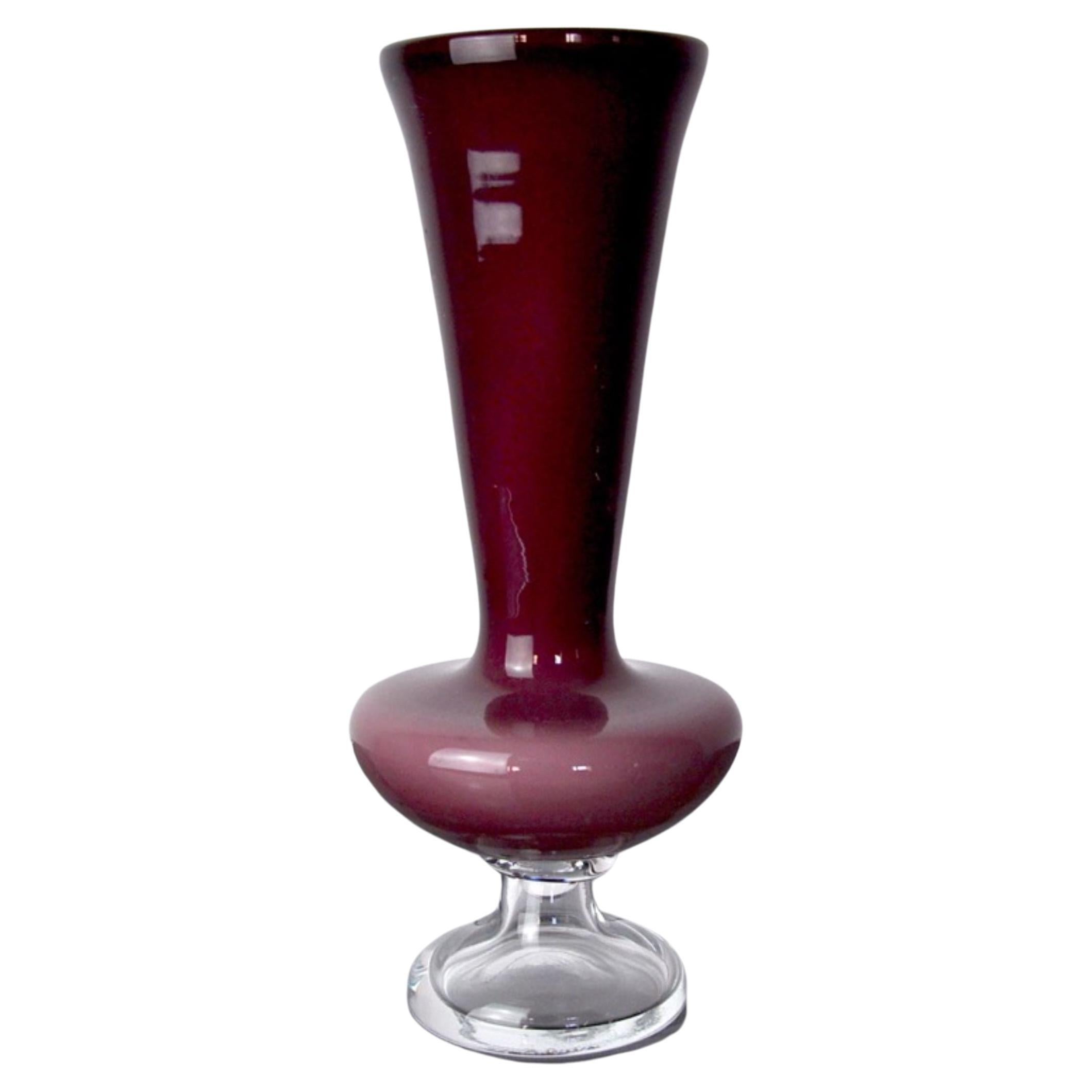 Purple Vase in Murano Glass, Italy, 1980 For Sale