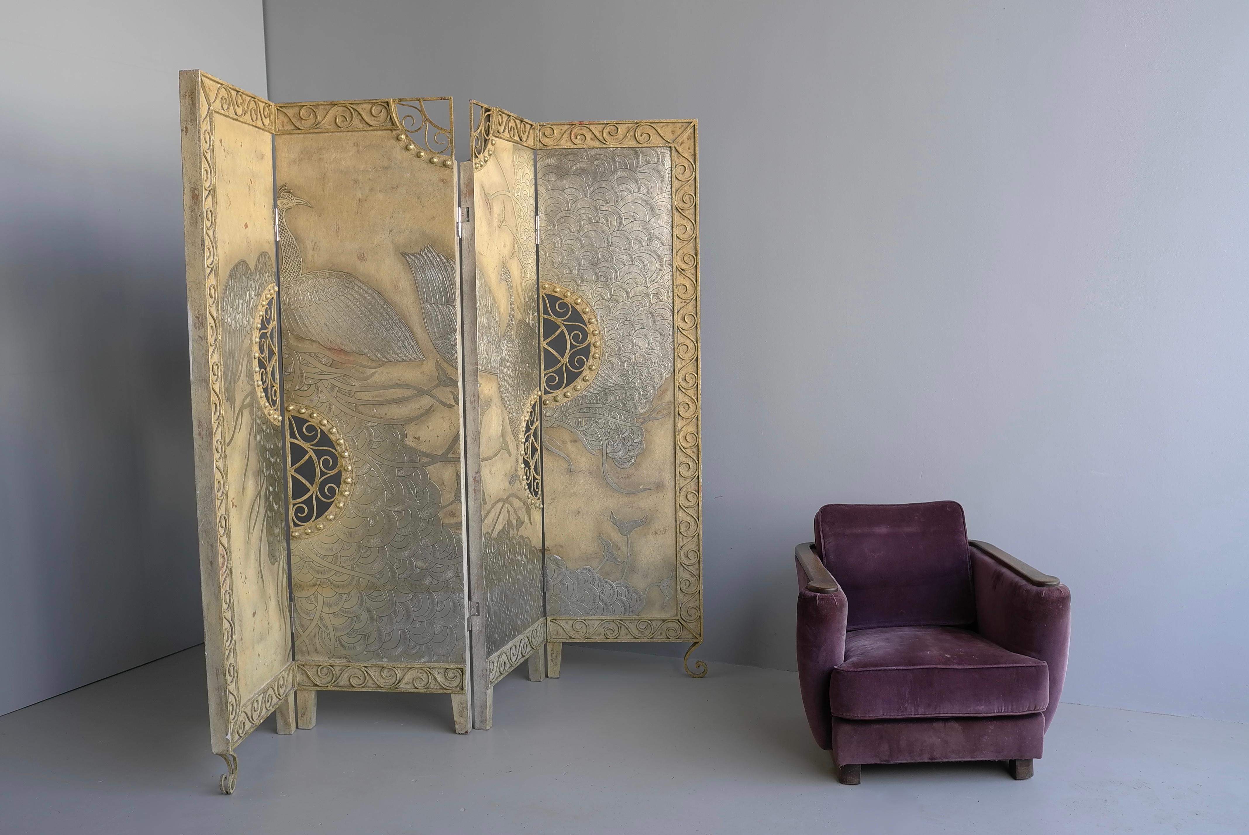 Purple Velvet and Wooden Art Deco Lounge Chair, France 1930's For Sale 2