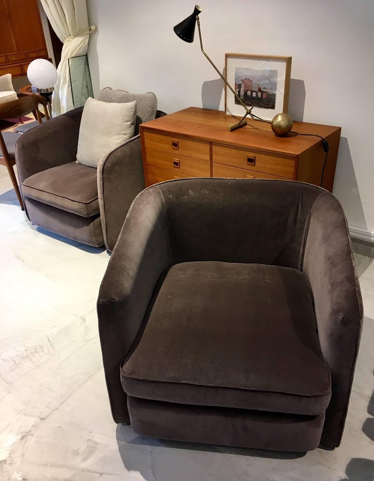 Purple Velvet Armchair by Arketipo For Sale at 1stDibs