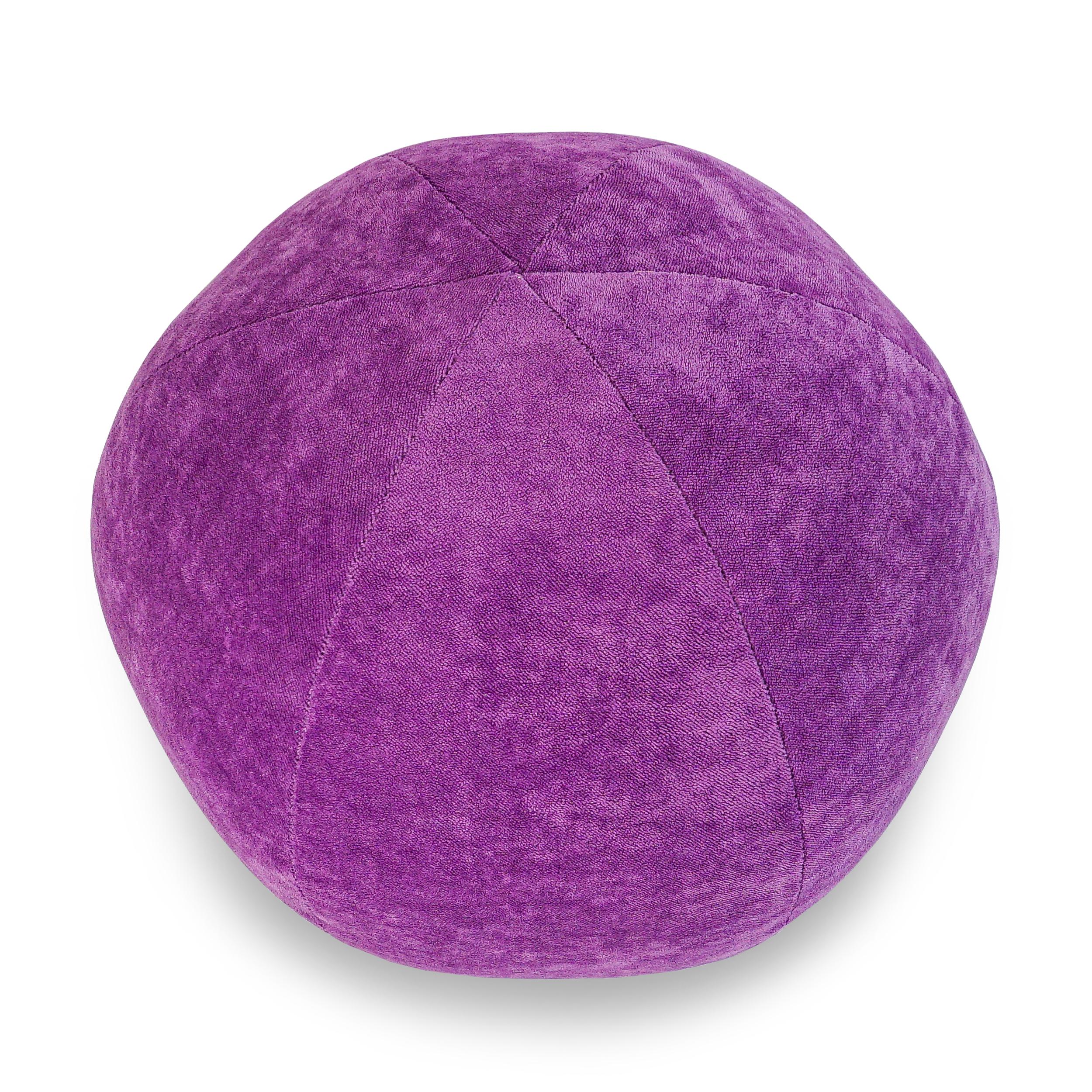 Modern Purple Velvet Ball Pillow For Sale