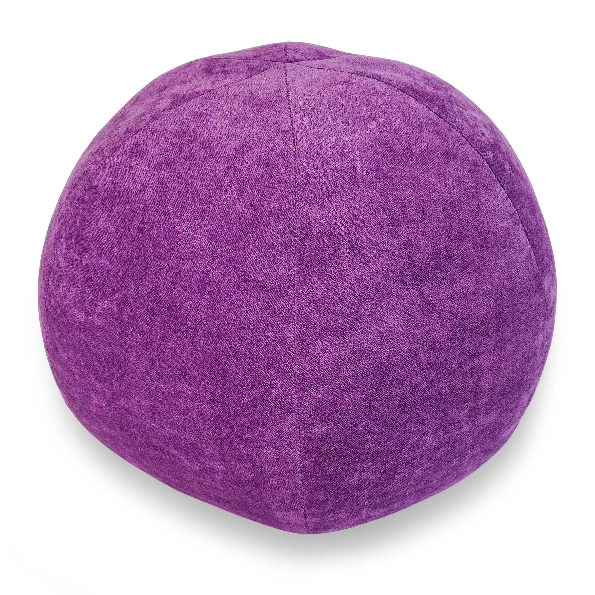 Purple Velvet Ball Pillow In New Condition For Sale In Greenwich, CT