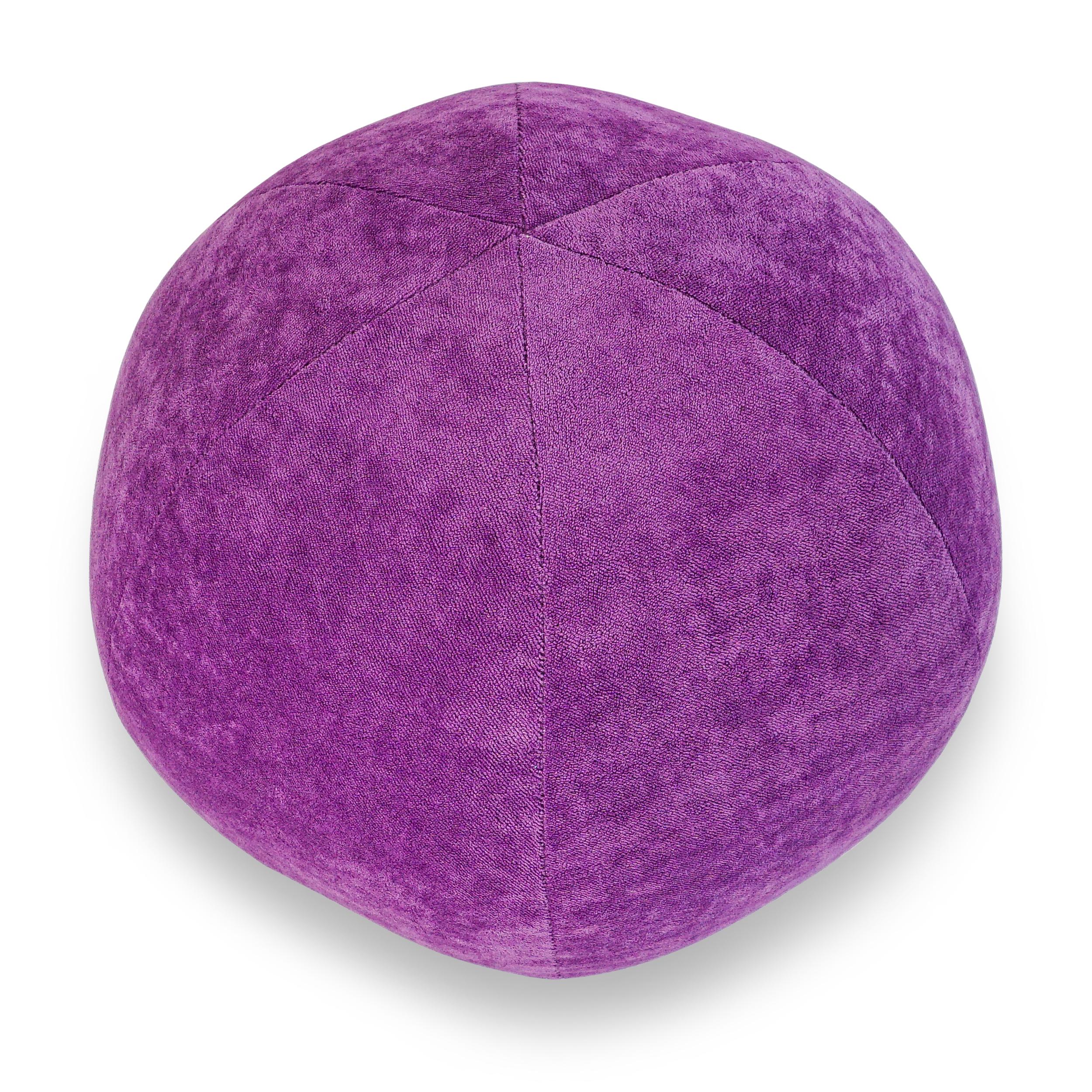 Contemporary Purple Velvet Ball Pillow For Sale