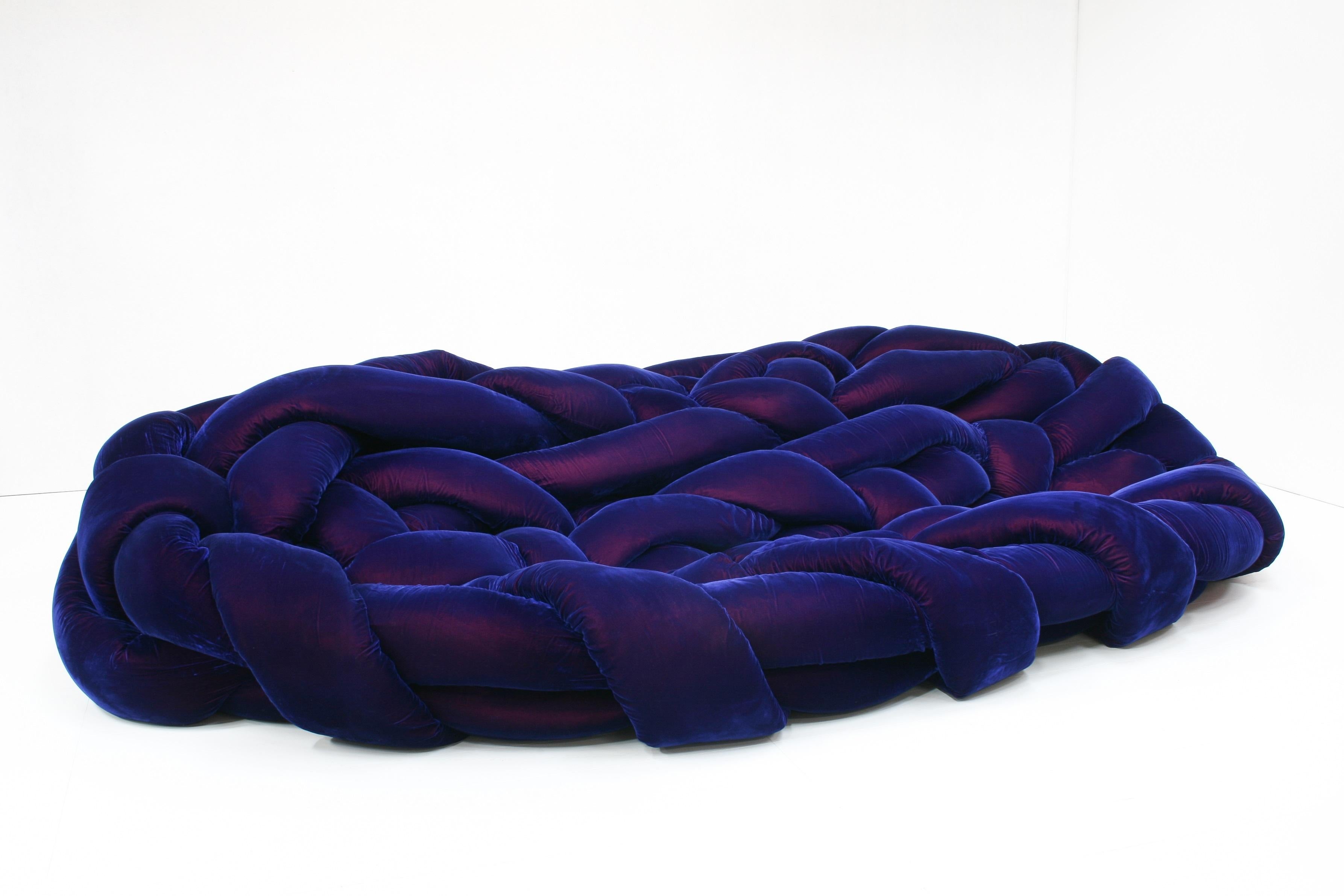 Hand-Woven Purple Velvet Boa Sofa by Fernando & Humberto Campana for Edra