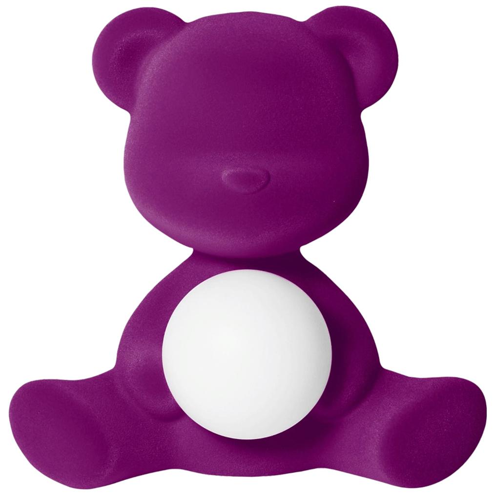 In Stock in Los Angeles, Purple Velvet Teddy Bear Lamp LED, Stefano Giovannoni