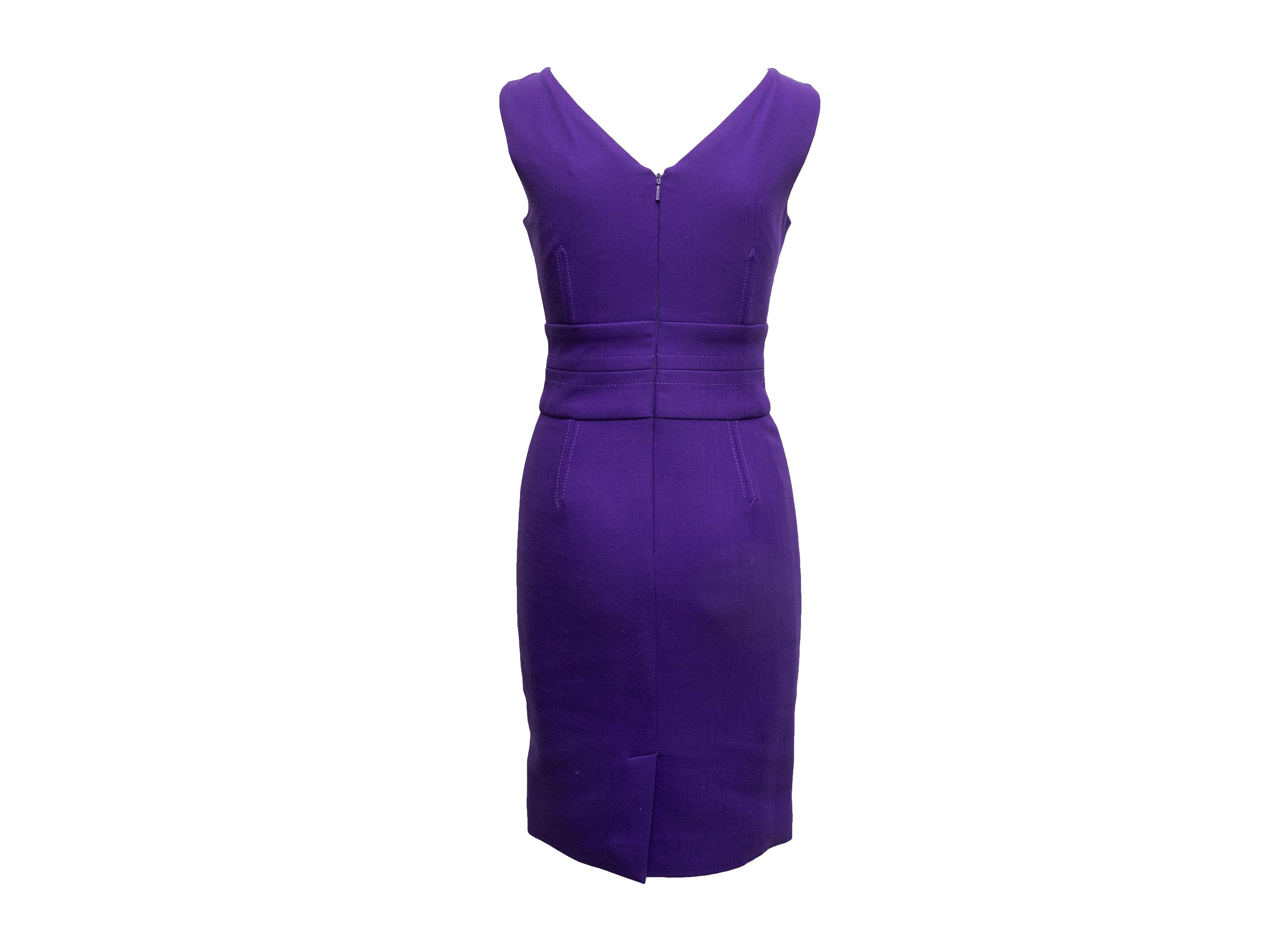 Vestido de lana sin mangas Versace morado Talla IT 38 Púrpura en venta