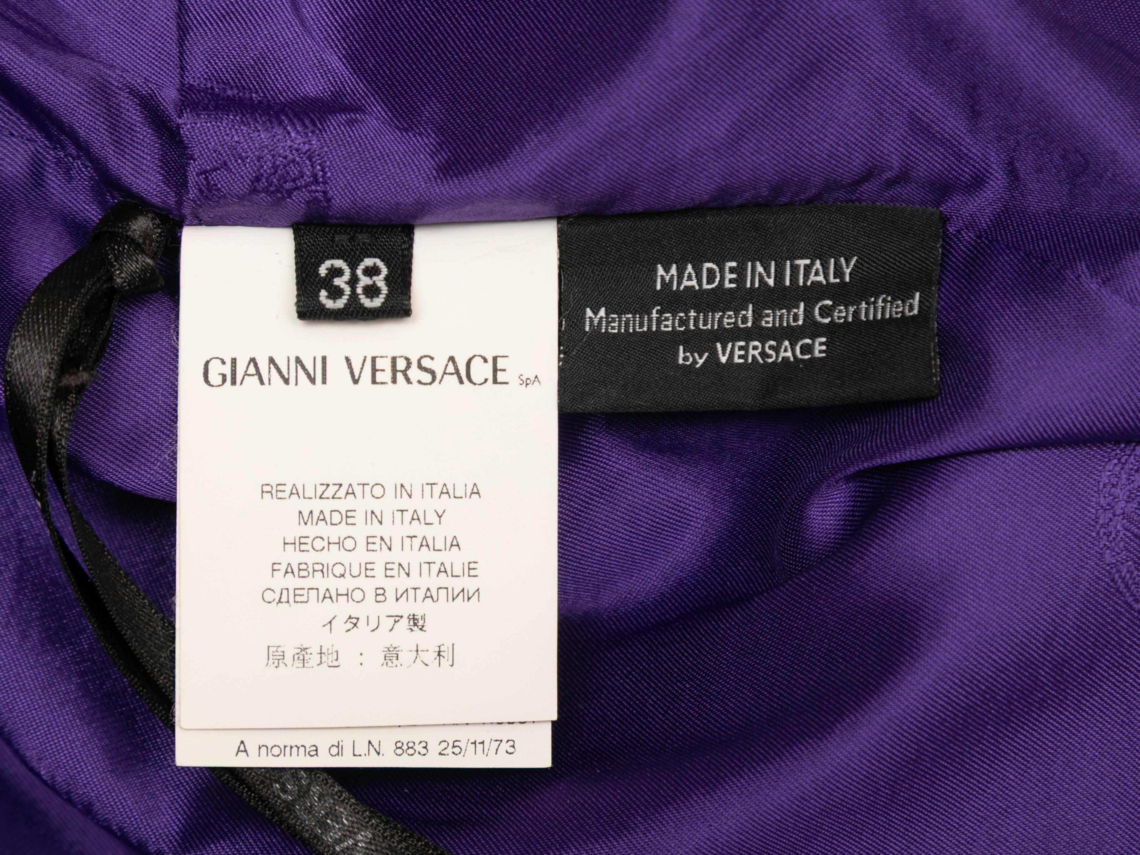 Vestido de lana sin mangas Versace morado Talla IT 38 en Bueno estado para la venta en New York, NY