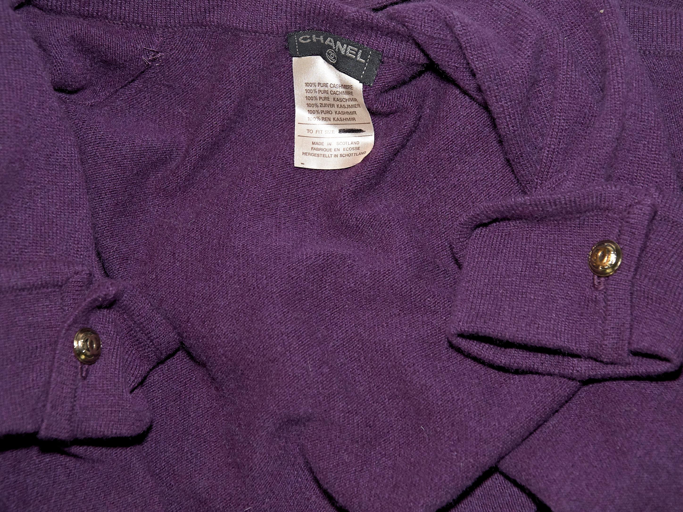 chanel purple sweater