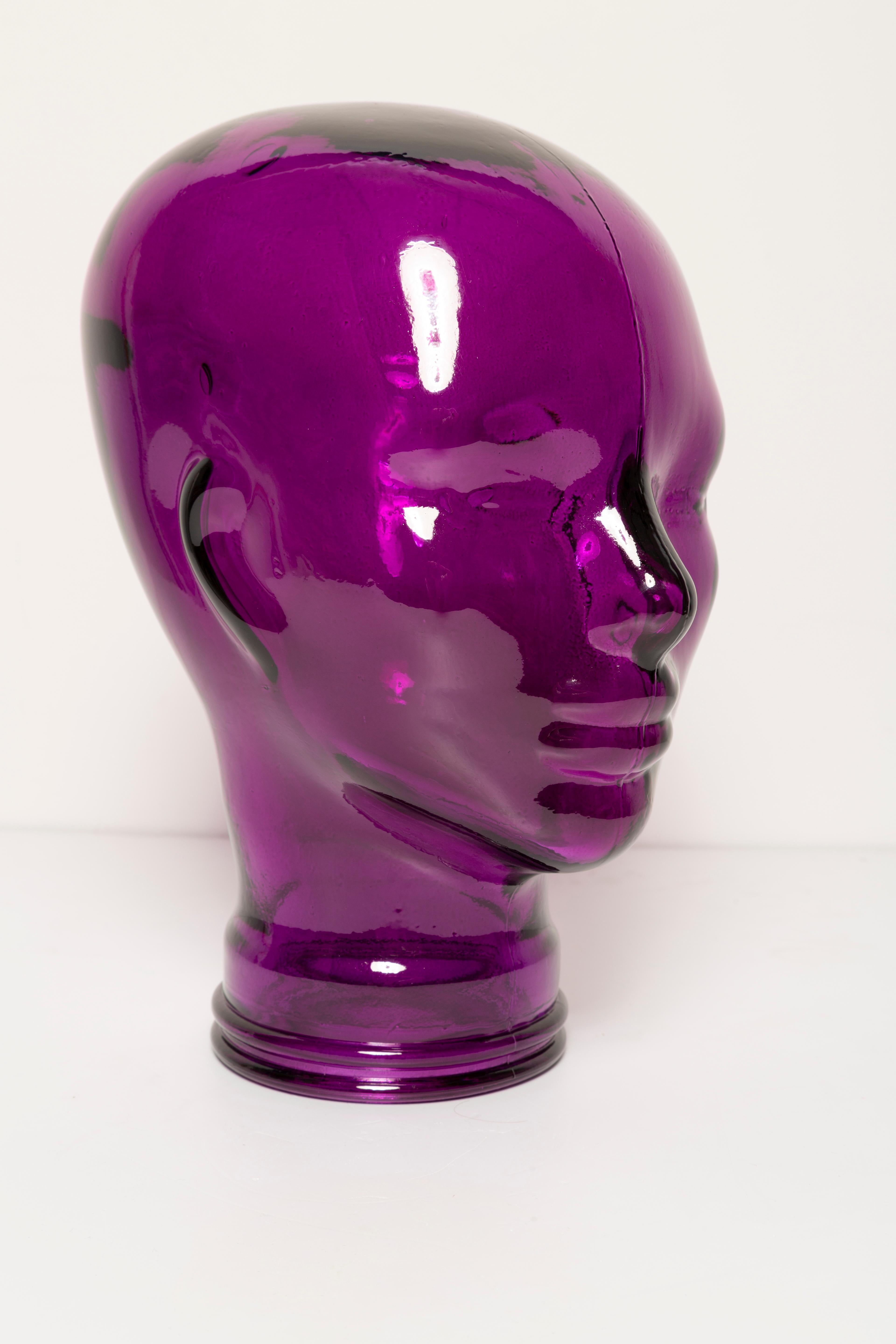 purple glass head