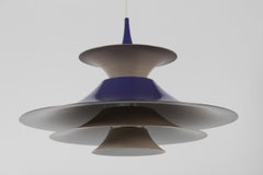 Purple Vintage Erik Balslev Radius Pendant by Fog & Mørup 1970s