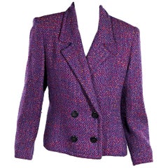 Purple Vintage Givenchy Tweed Blazer