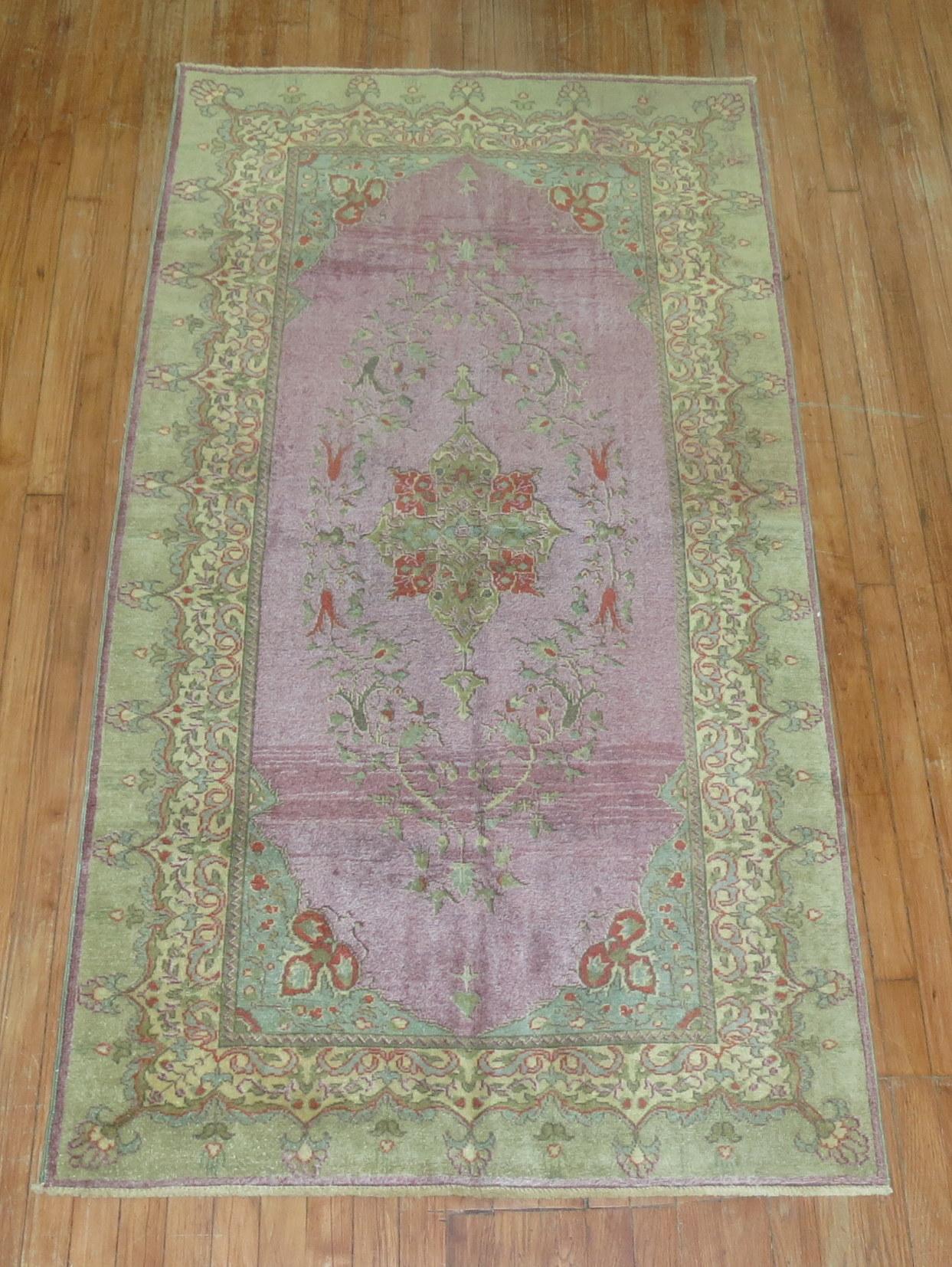Purple Vintage Turkish Rug In Good Condition In New York, NY