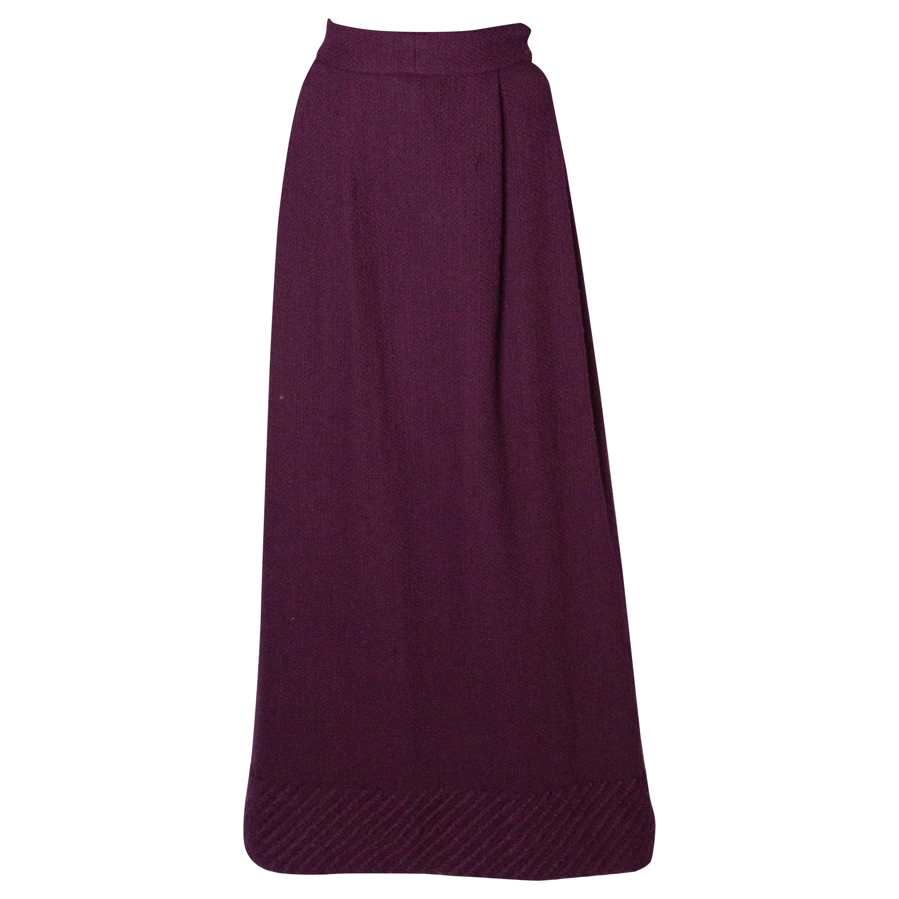 Purple Vintage Wool Skirt by Invershouse For Sale