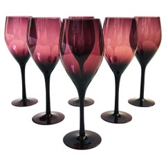 Purple Wine Glasses - Set of 6