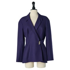 Lila doppelreihige Jacke aus Wolle Thierry Mugler