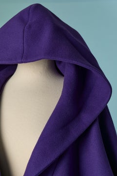 Purple wool jacket with hood ALEXANDRE VAUTHIER