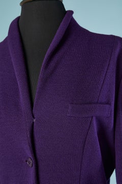 Purple wool jersey dress Dior 2 Circa 1980's