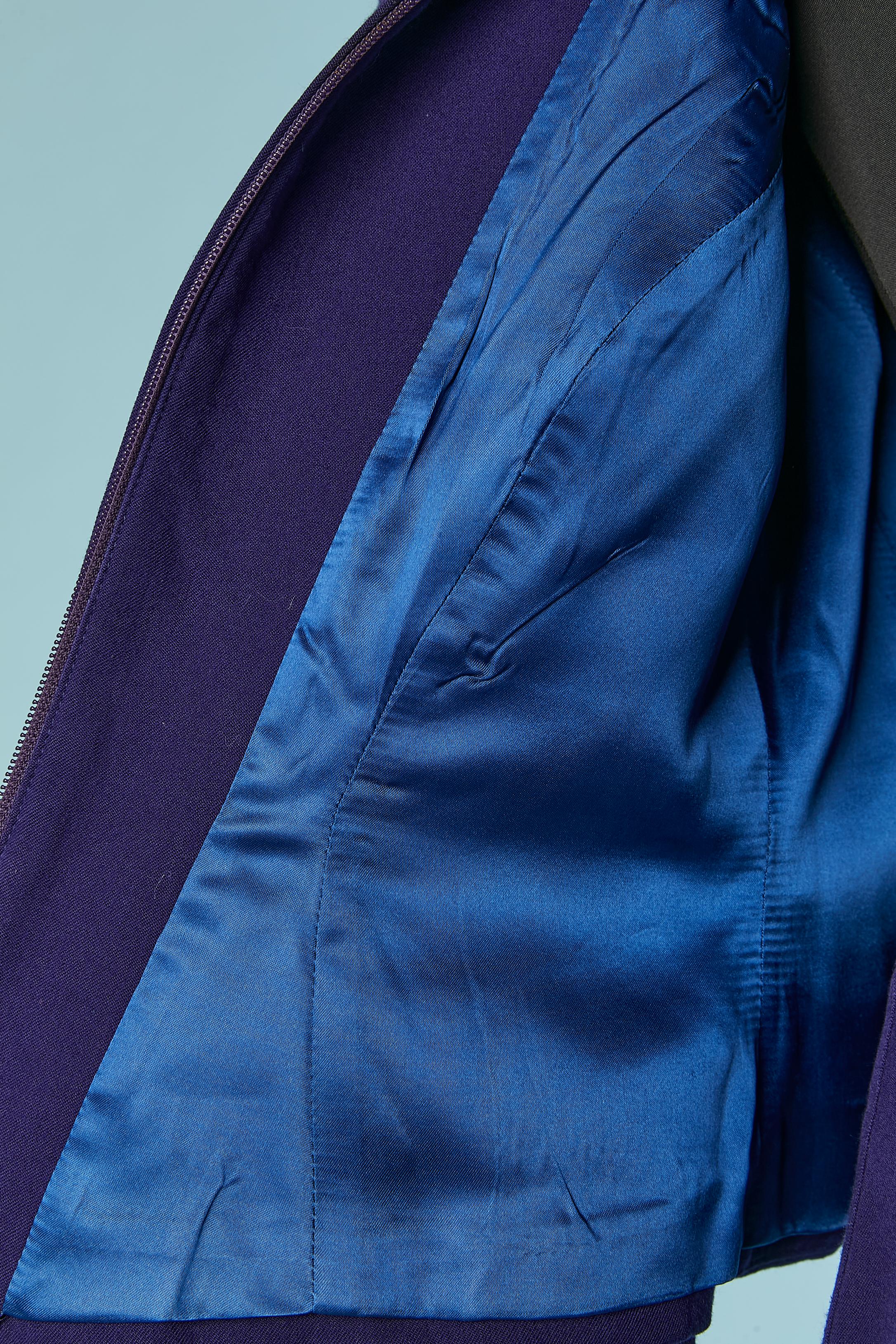 Purple wool skirt-suit Thierry Mugler Active For Sale 4