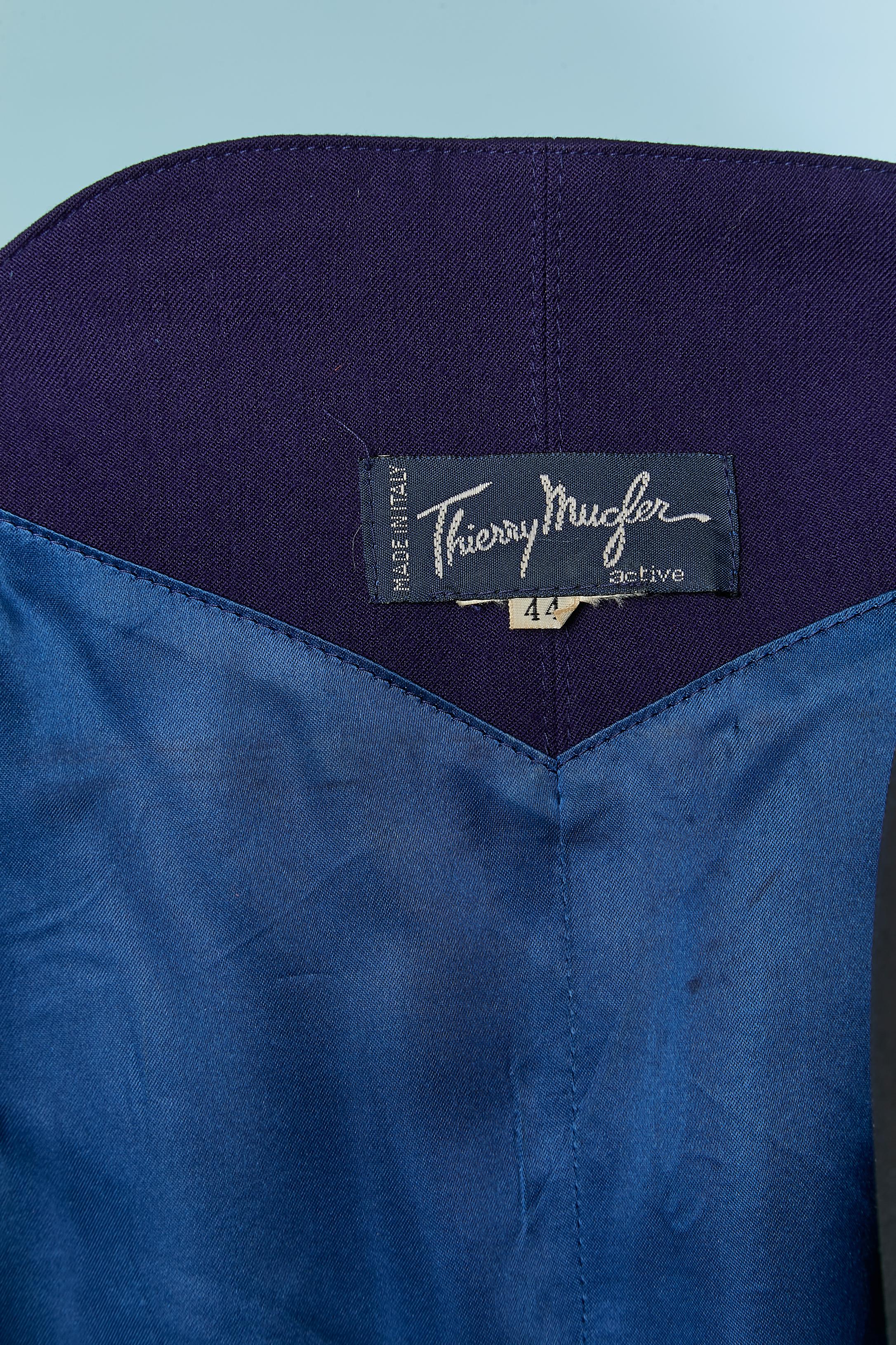 Purple wool skirt-suit Thierry Mugler Active For Sale 5