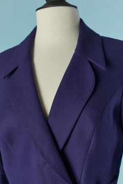 Purple wool skirt-suit THIERRY MUGLER