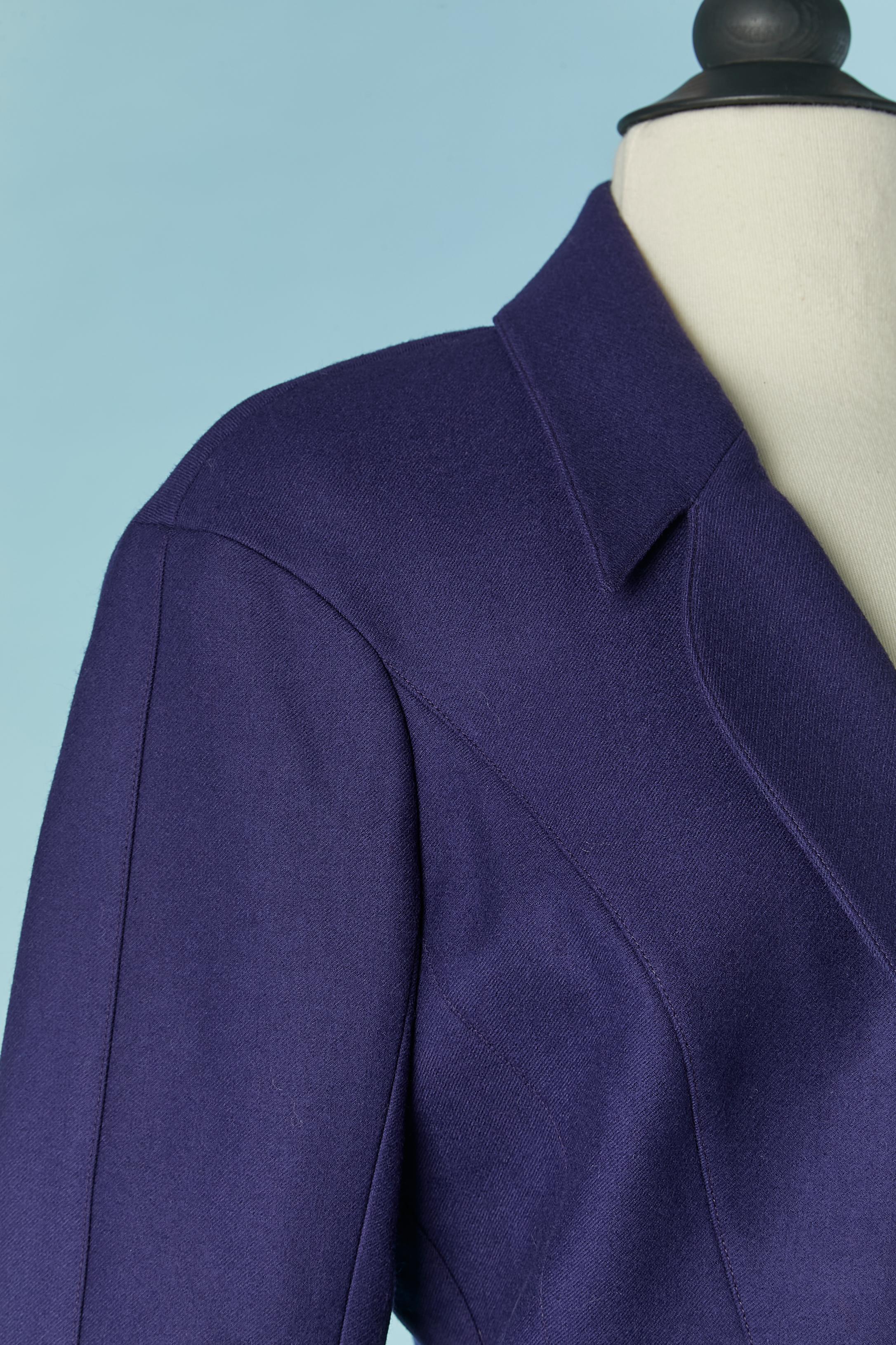 Gonna-suit in lana viola THIERRY Mugler In condizioni ottime in vendita a Saint-Ouen-Sur-Seine, FR