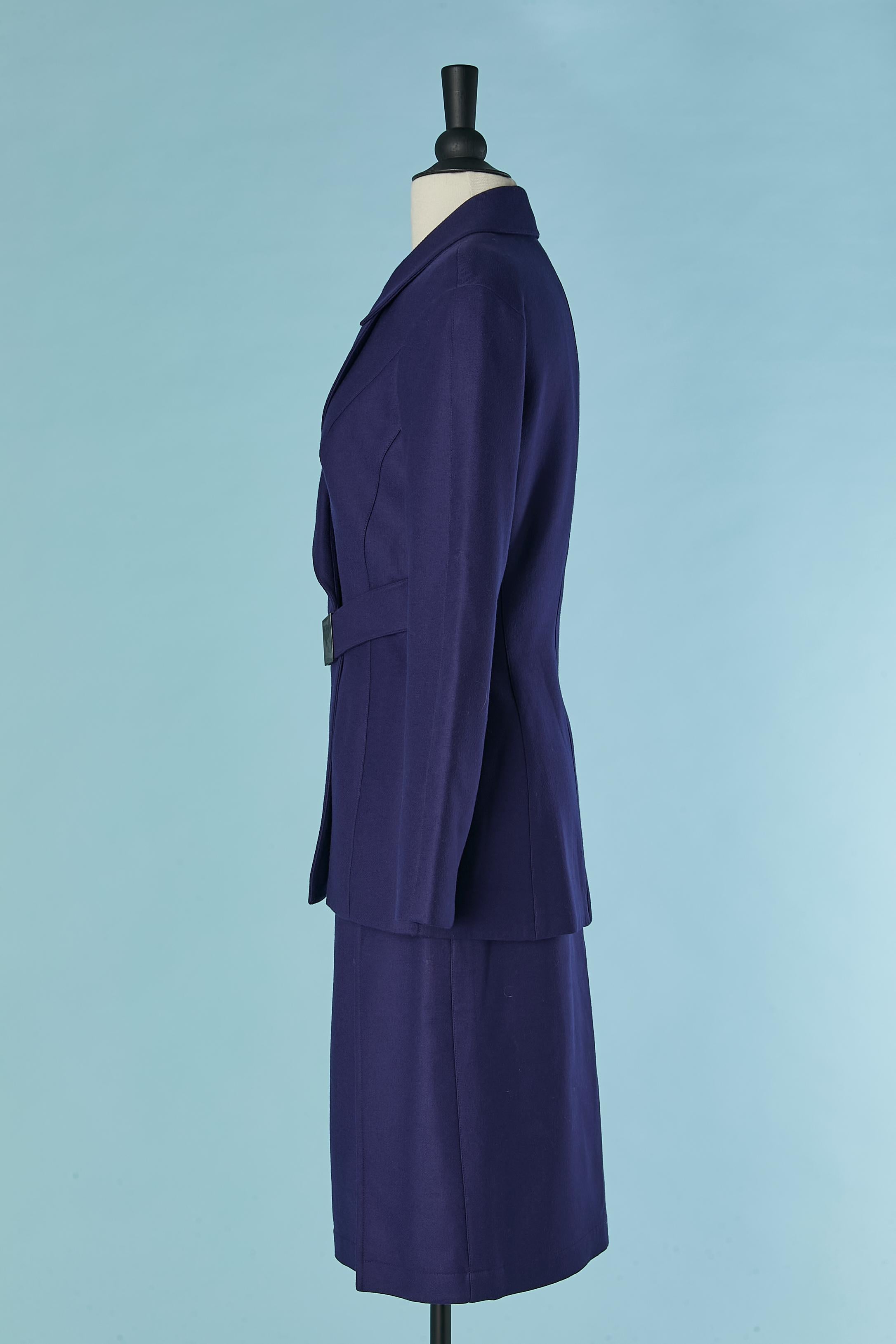 Donna Gonna-suit in lana viola THIERRY Mugler in vendita