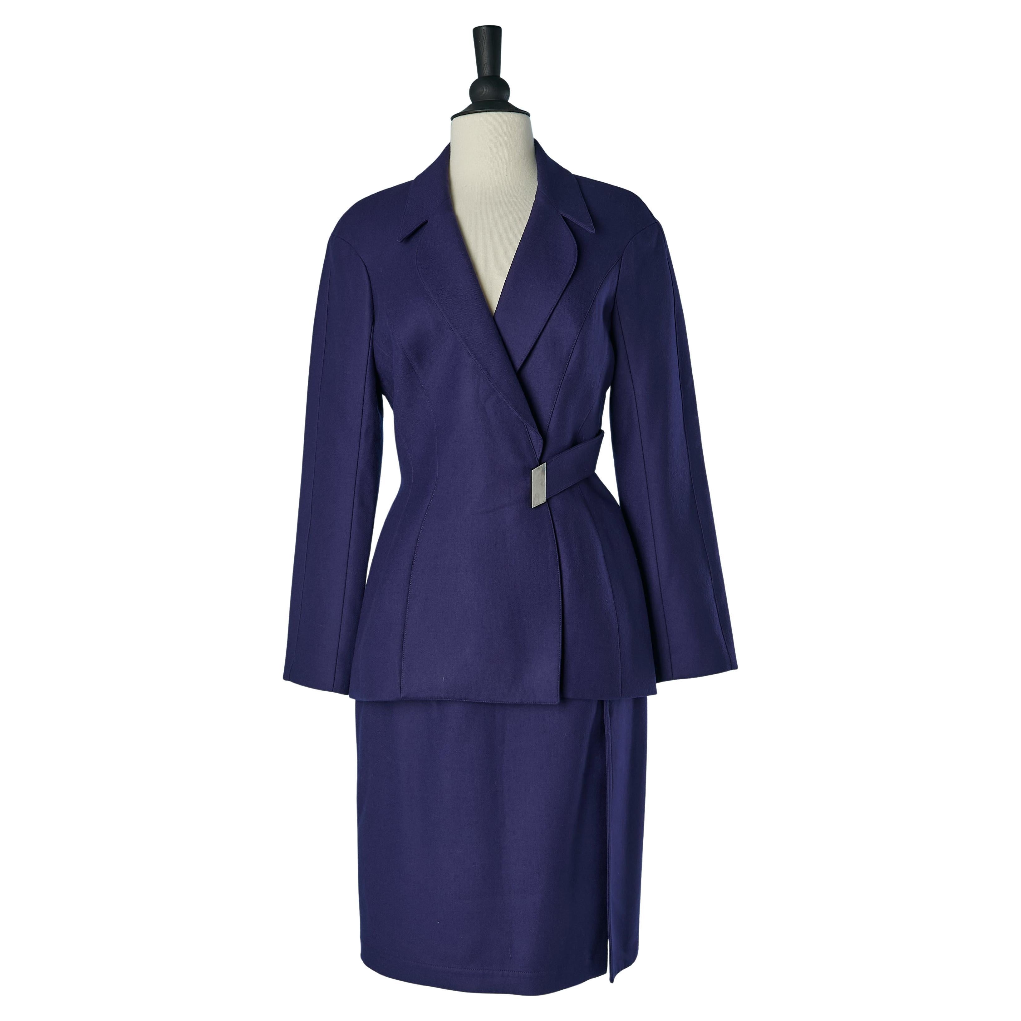 Gonna-suit in lana viola THIERRY Mugler