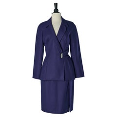 Purple wool skirt-suit THIERRY MUGLER