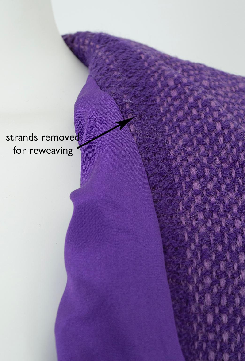 Purple Wool Tweed Portrait Collar ¾ Pencil Suit and Inverness Coat – M, 1950s 16