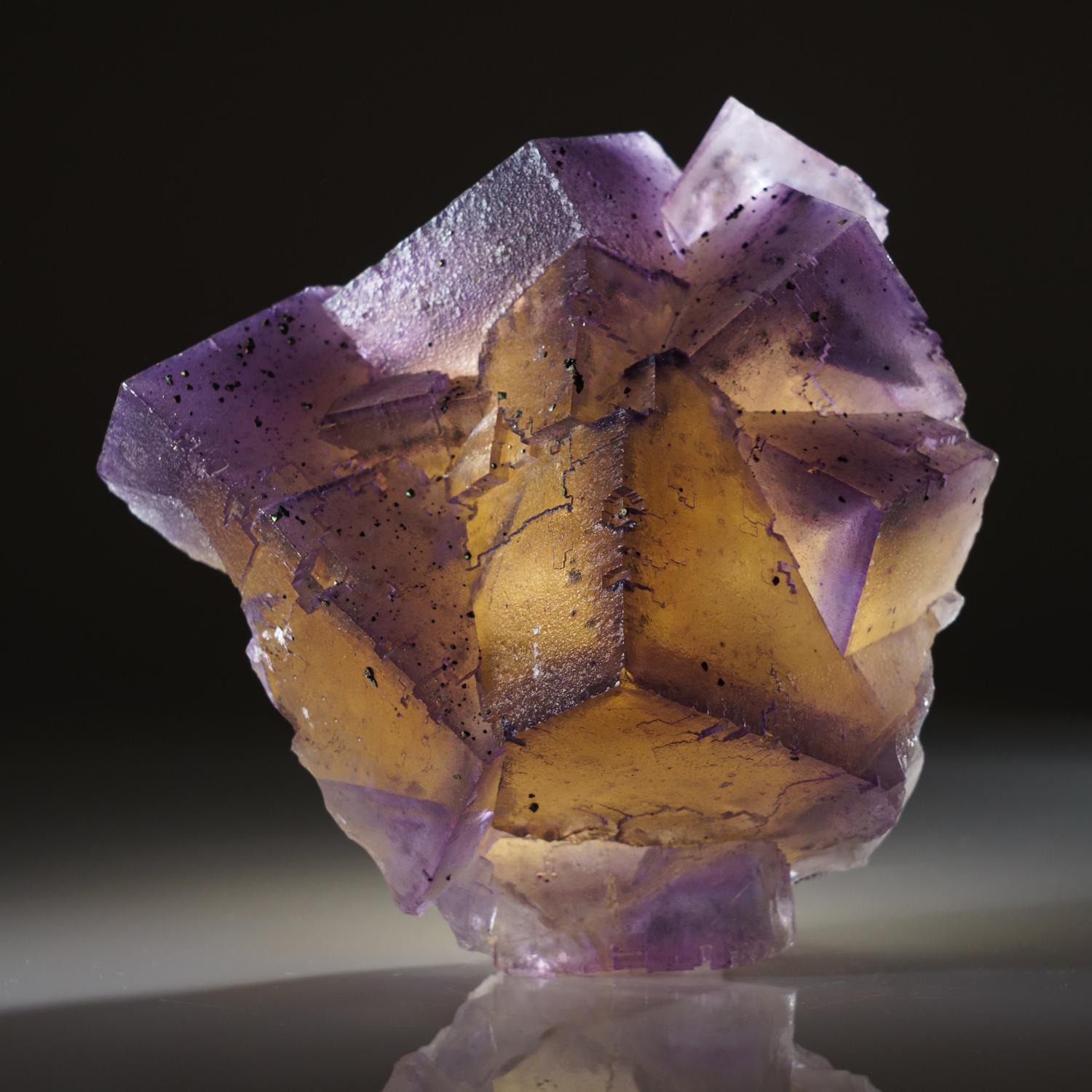 yellow and purple crystal