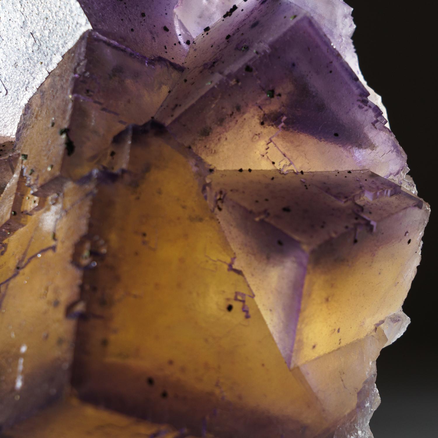American Purple Yellow Fluorite from Elmwood Mine, Carthage, Smith County, Tennessee For Sale