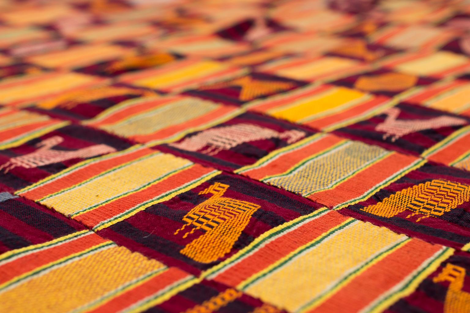 Coton Textile africain violet de Ewe Kente, milieu du siècle dernier en vente