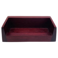 Portacarte in legno Purpleheart firmato a mano, anni '90