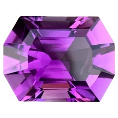 Purplish Amethyst 8.10 carats Custom Precision Cut Natural Brazilian Gemstone