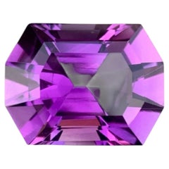 Purplish Amethyst 8.10 carats Custom Precision Cut Natural Brazilian Gemstone