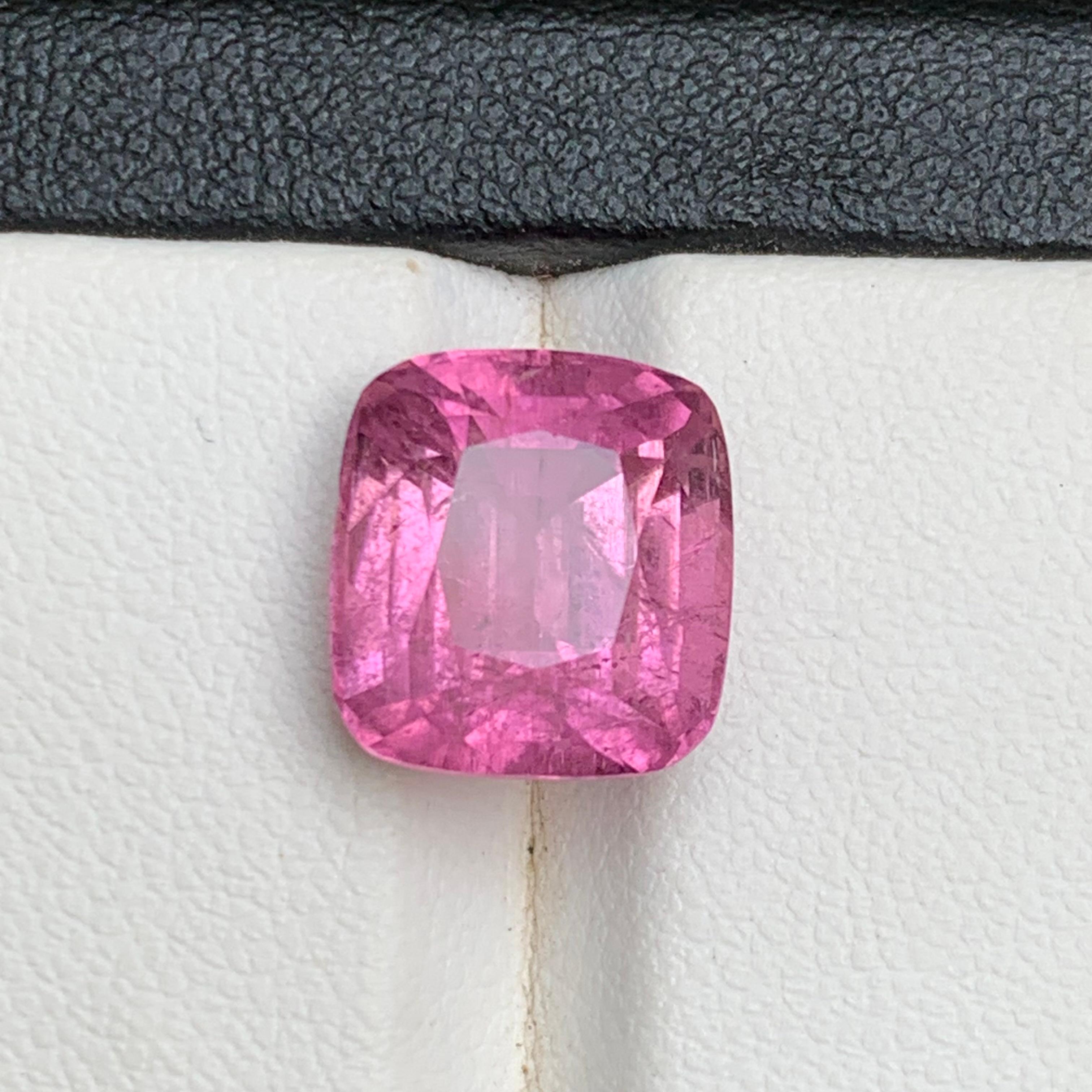 Lila Farbton rosa natürlichen Turmalin Ring lose Edelstein 8,10 Ct Kissenschliff im Angebot 5
