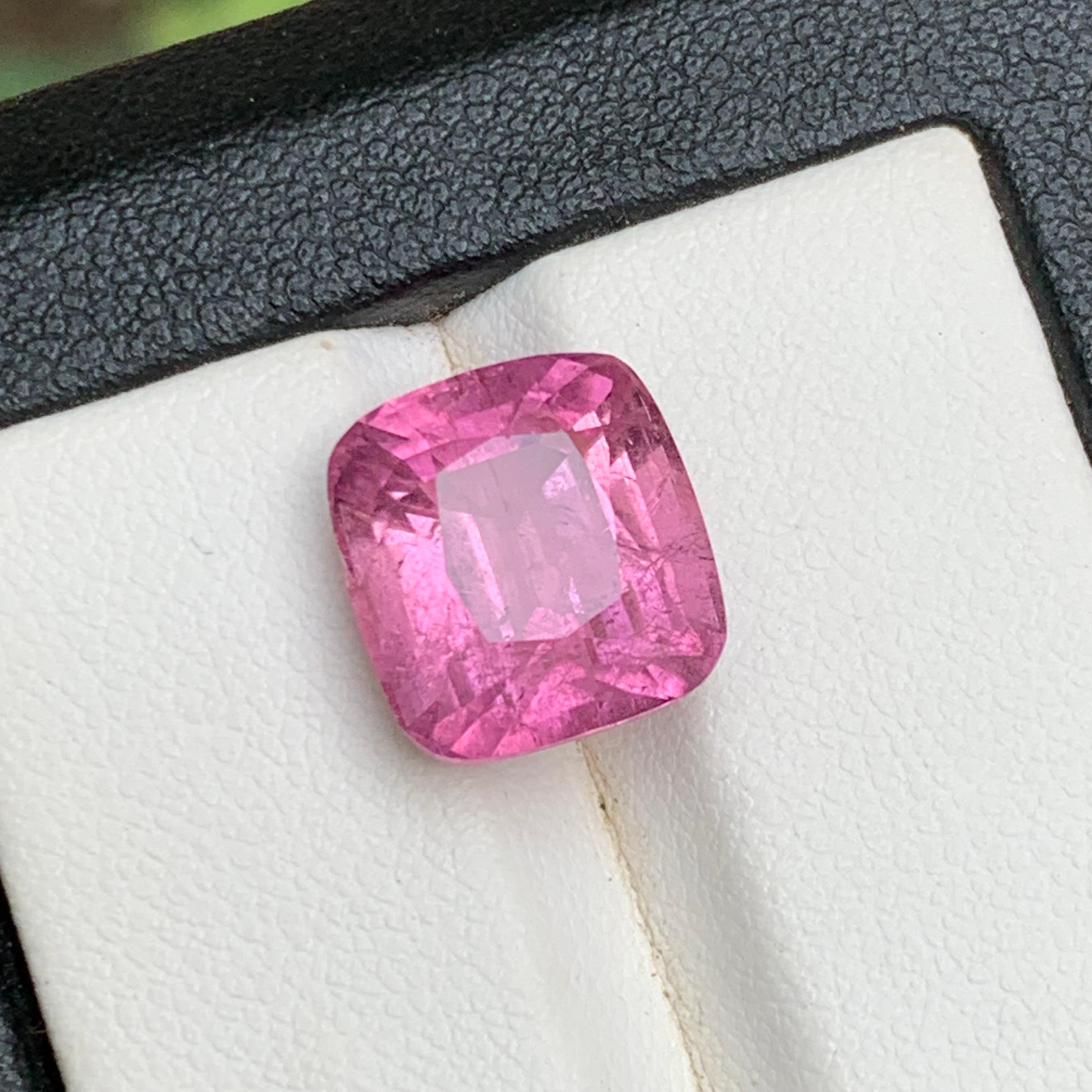 Lila Farbton rosa natürlichen Turmalin Ring lose Edelstein 8,10 Ct Kissenschliff (Zeitgenössisch) im Angebot