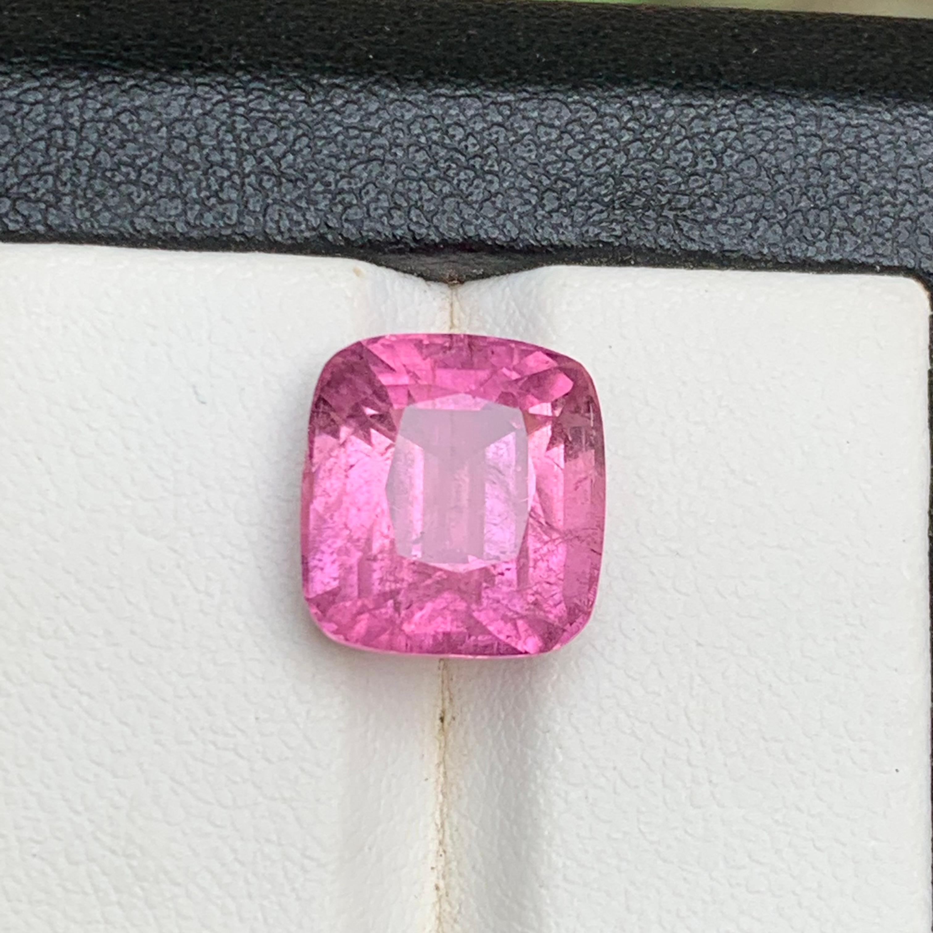 Lila Farbton rosa natürlichen Turmalin Ring lose Edelstein 8,10 Ct Kissenschliff im Zustand „Neu“ im Angebot in Peshawar, PK