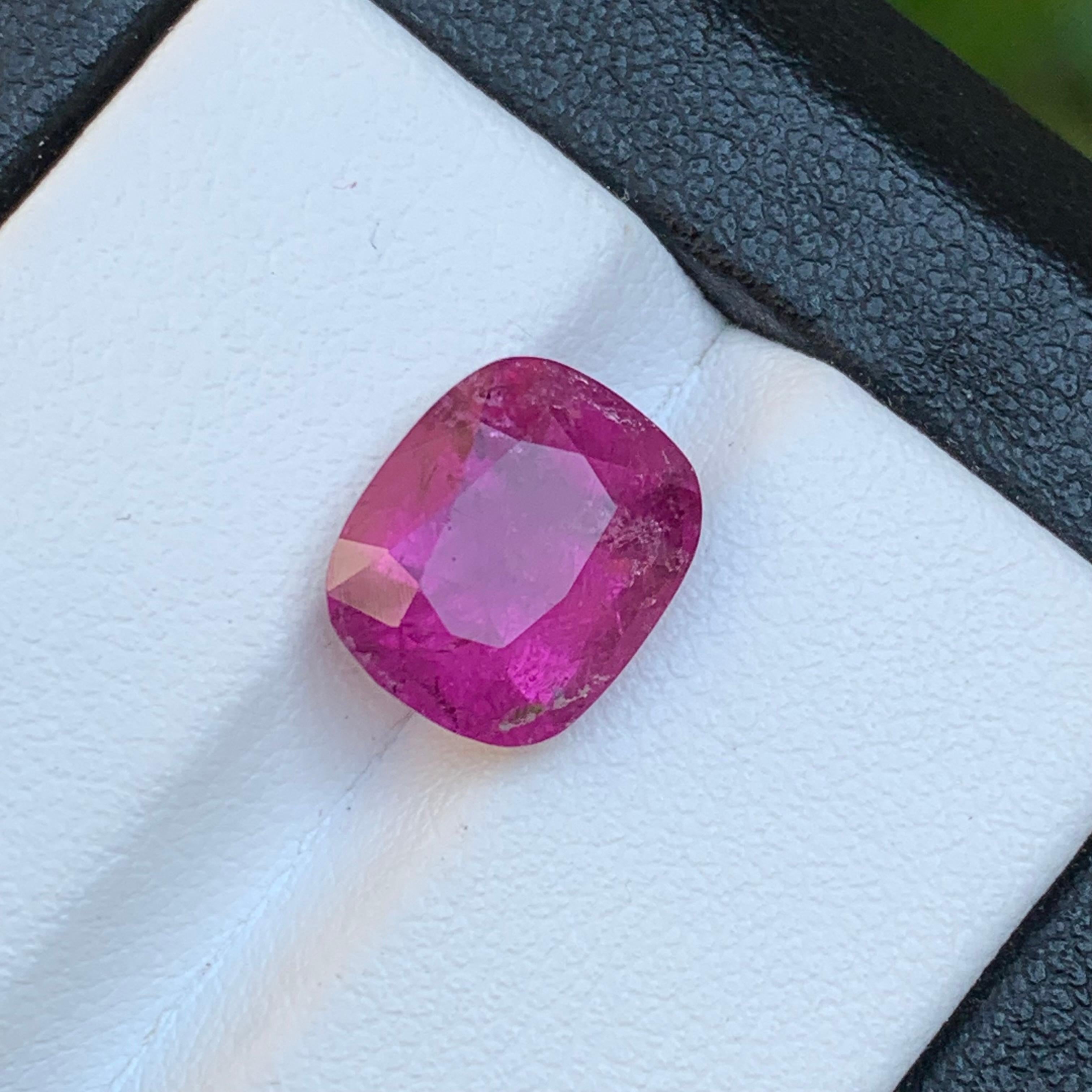 Lila rosa natürlichen Rubellit Turmalin Ring lose Edelstein 4,50 Ct Cushion im Angebot 5