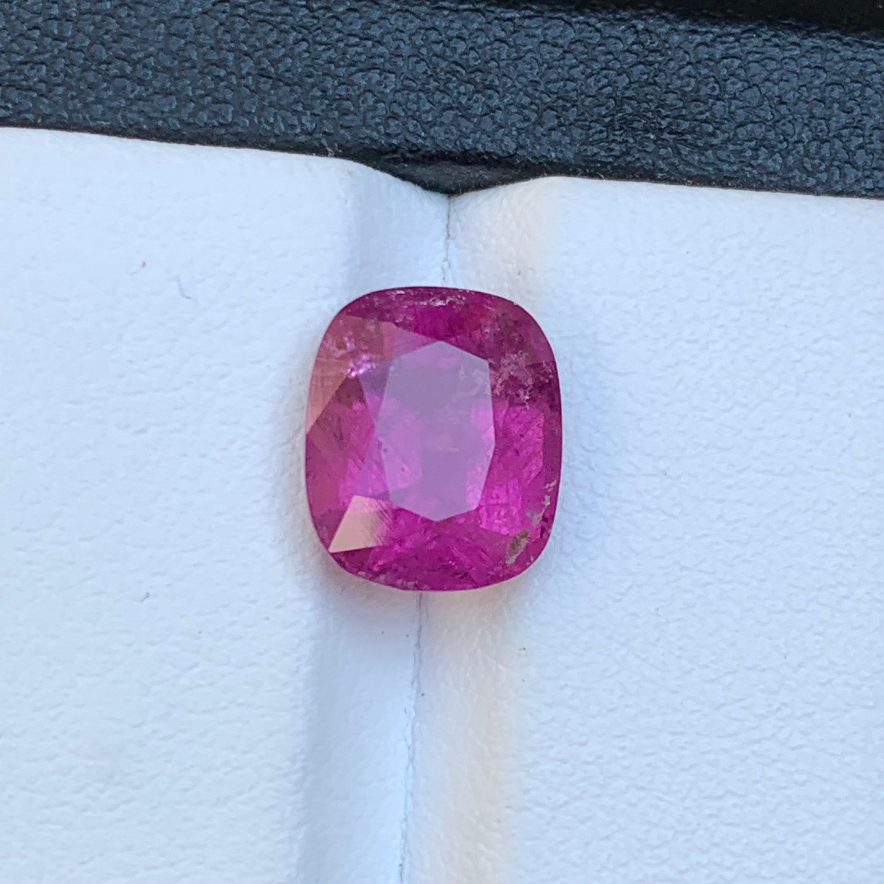 Lila rosa natürlichen Rubellit Turmalin Ring lose Edelstein 4,50 Ct Cushion im Angebot 7