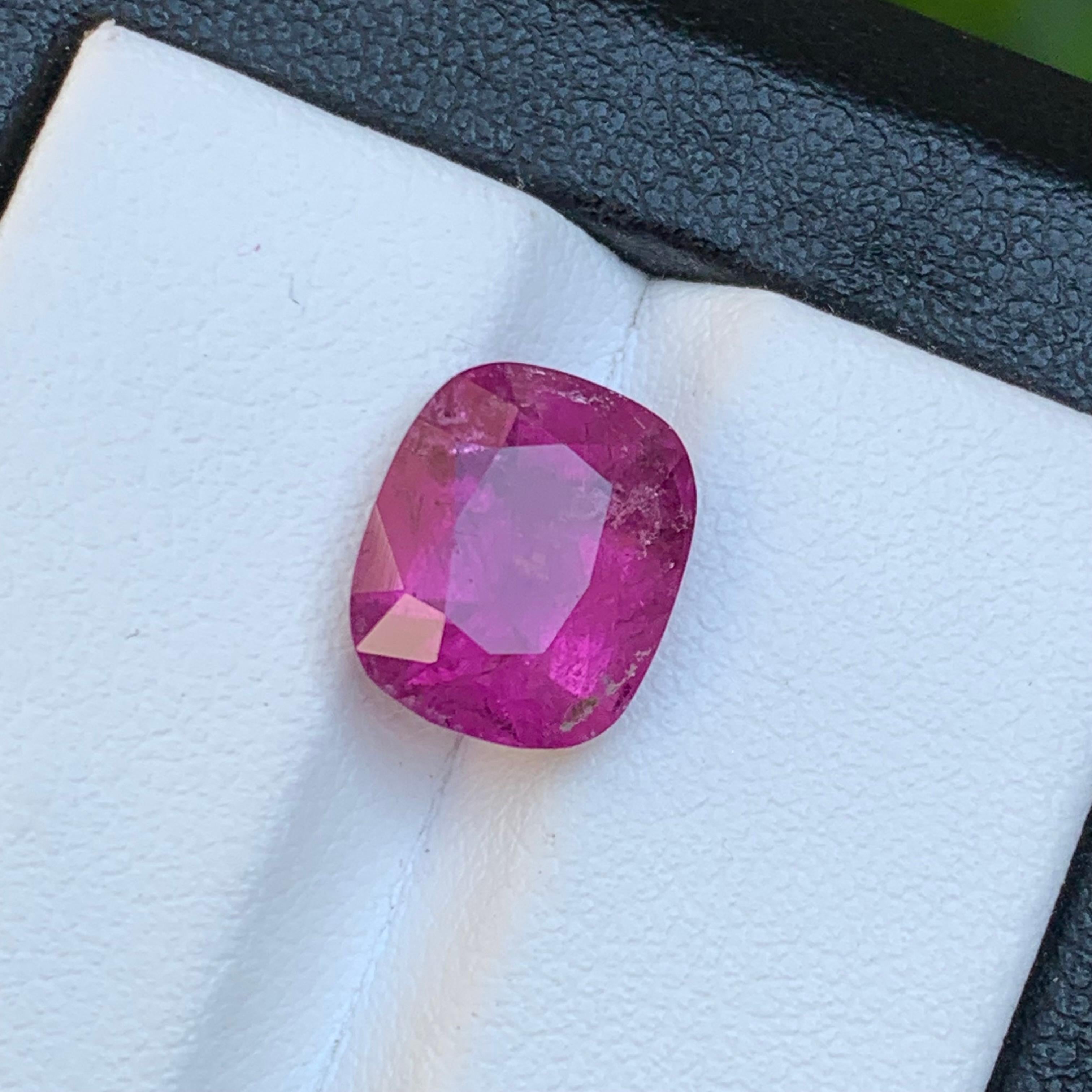 Lila rosa natürlichen Rubellit Turmalin Ring lose Edelstein 4,50 Ct Cushion (Zeitgenössisch) im Angebot