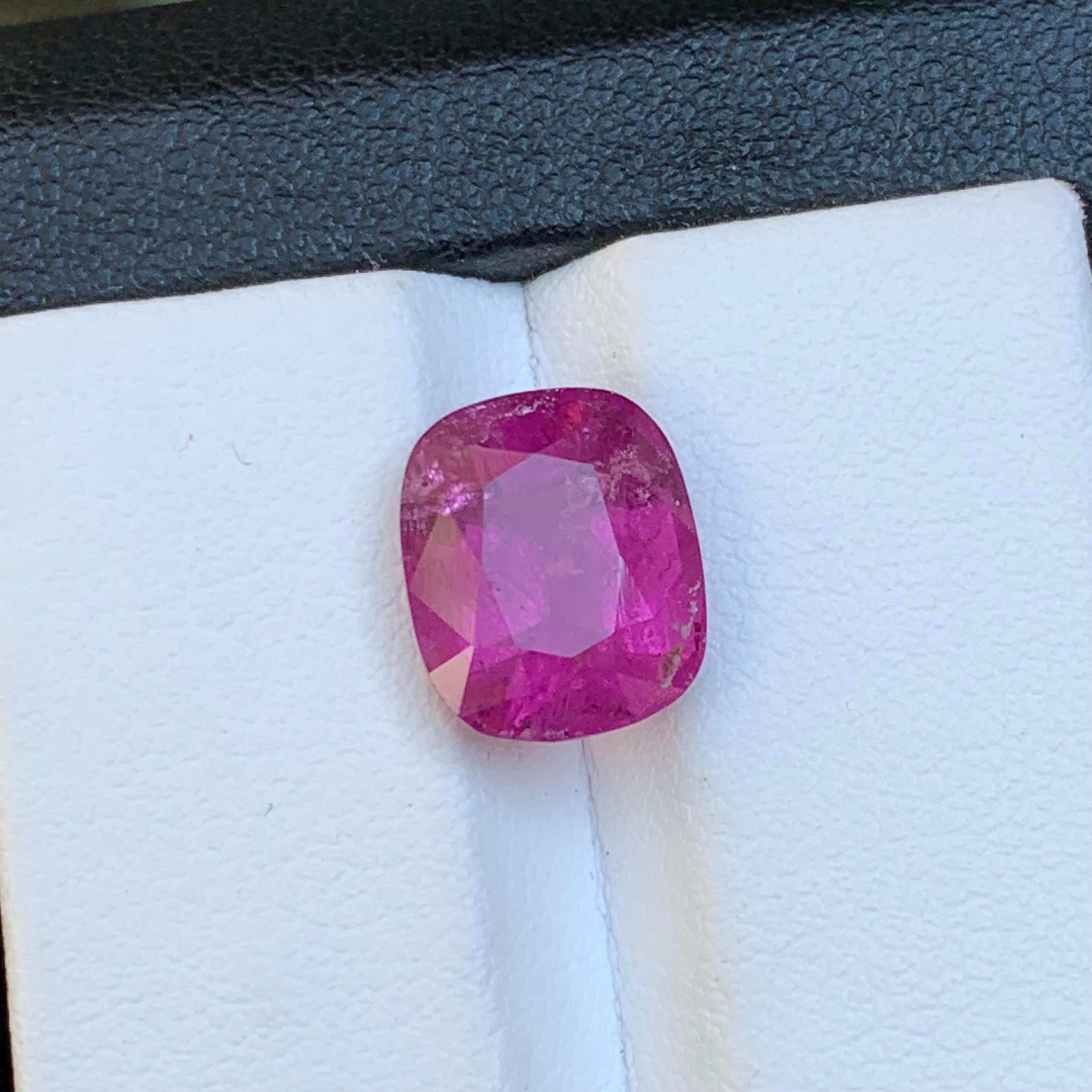 Lila rosa natürlichen Rubellit Turmalin Ring lose Edelstein 4,50 Ct Cushion im Angebot 3