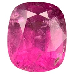 Purplish Pink Natural Rubellite Tourmaline Ring Loose Gemstone 4.50 Ct Cushion