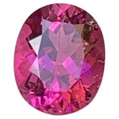 Purpurrosa Natürlicher Turmalin 2,48 Karat Ovalschliff Loser Edelstein für Ring