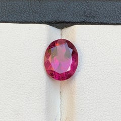 Purplish Pink Natural Tourmaline 2.74 Carat Oval Cut Loose Gemstone for Ring