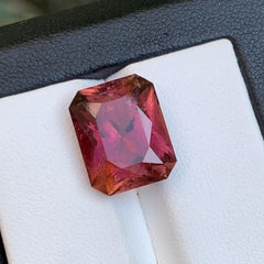Tourmaline rose pourpre naturelle 8.94 Ct Radiant Cut Gemstone Loose pour pendentif